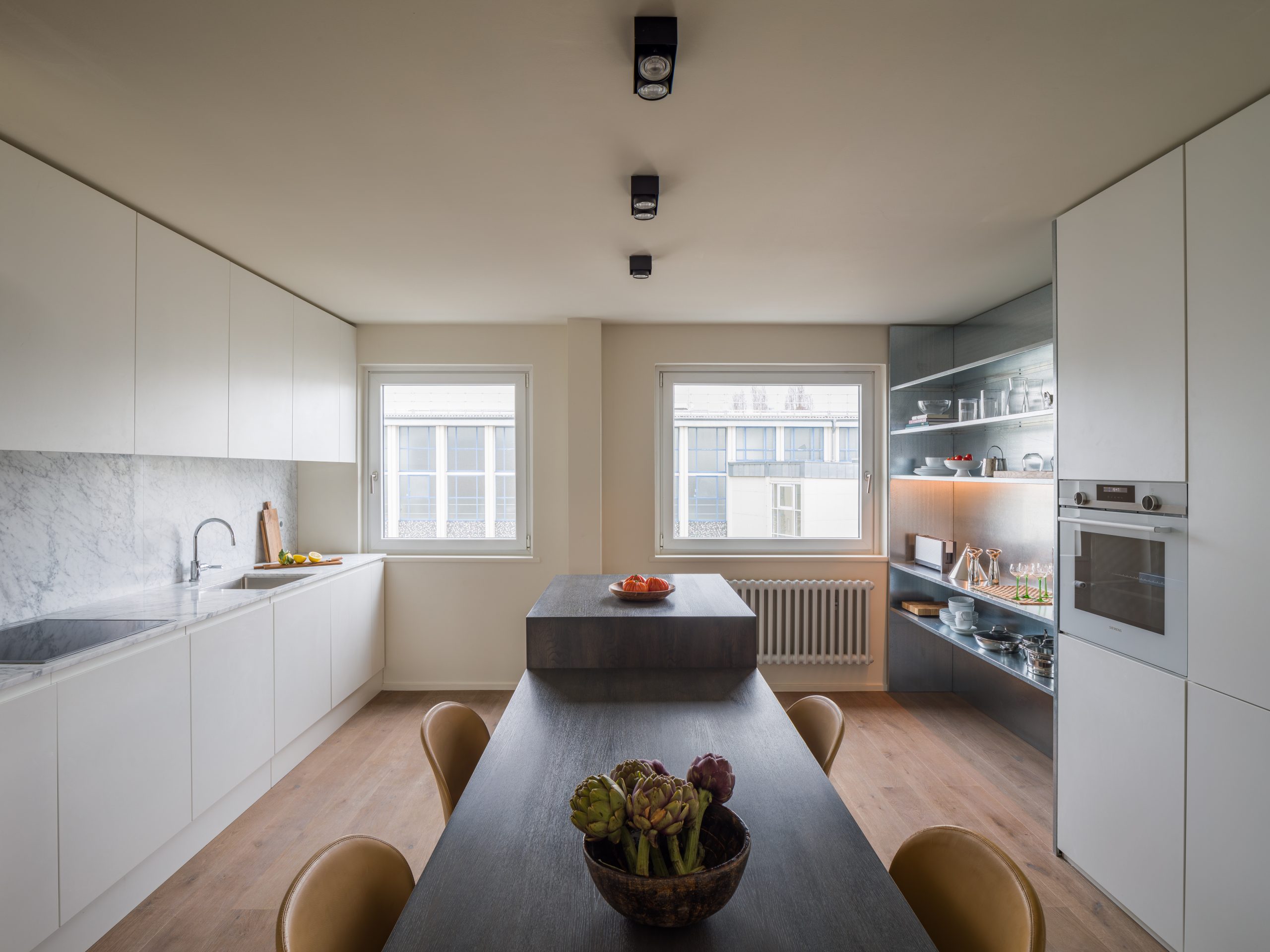 Kitchen view at 22 Model Apartment by Pounroir